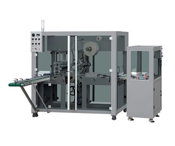 BTB-300+LM-360 transparent film three-dimensional packaging machine (forward feeding, six-sided hot stamping)